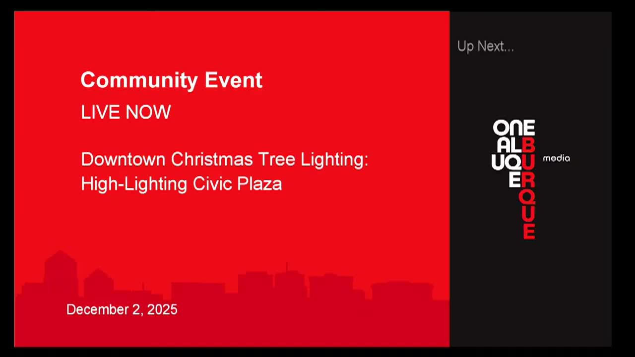 News: Downtown Christmas Tree Lighting High-Lighting Civic Plaza December 2_ 2025